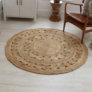 Zira Jute Circle Rug 003 Spiro roomshot 3